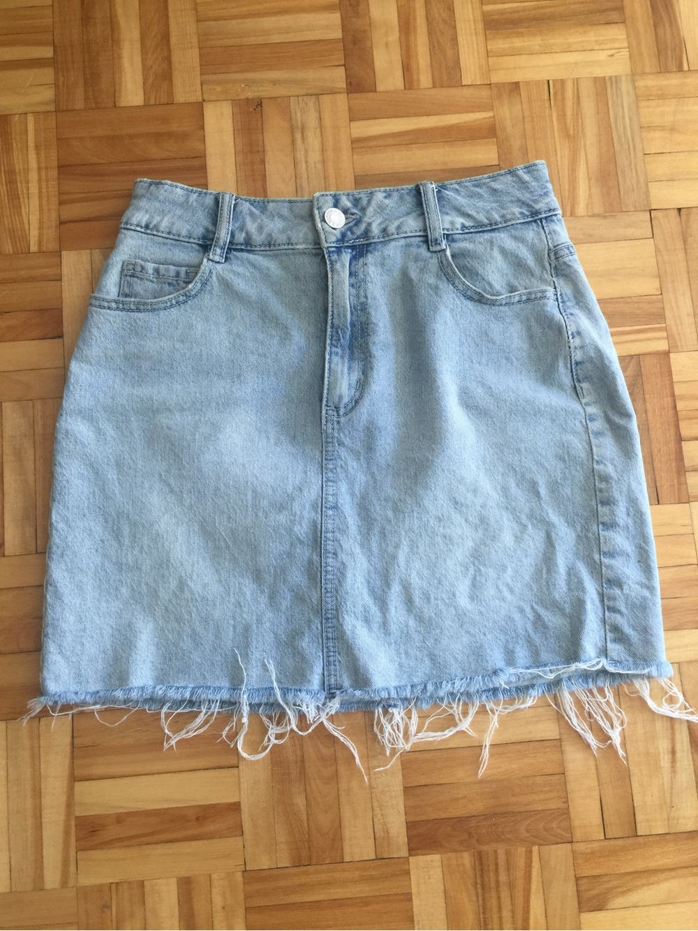Garage light Blue Denim Mini Skirt